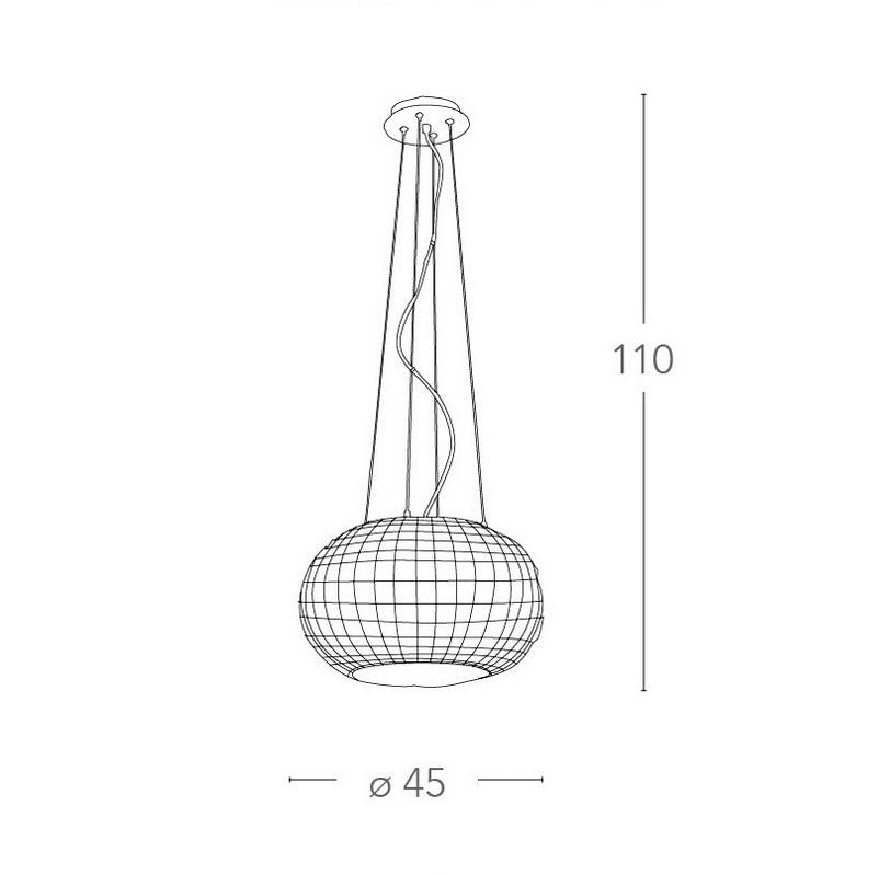 Sospensione in metallo cromo cristalli K9 D.45cm 5XE27 non incl. CONCERT Sospensione in metallo cromo cristalli K9 D.45cm 5XE27 non incl. CONCERT